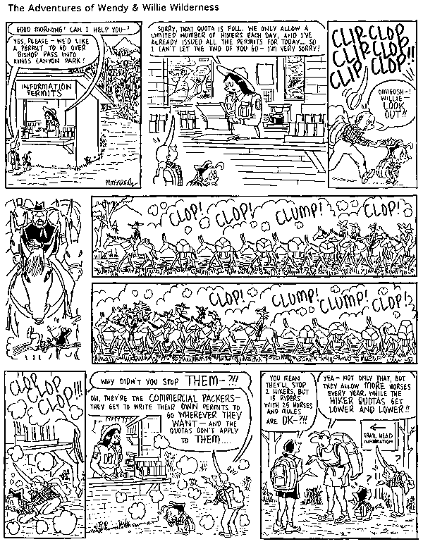 Cartoon: Wendy & Willie Wilderness and 49 Mules